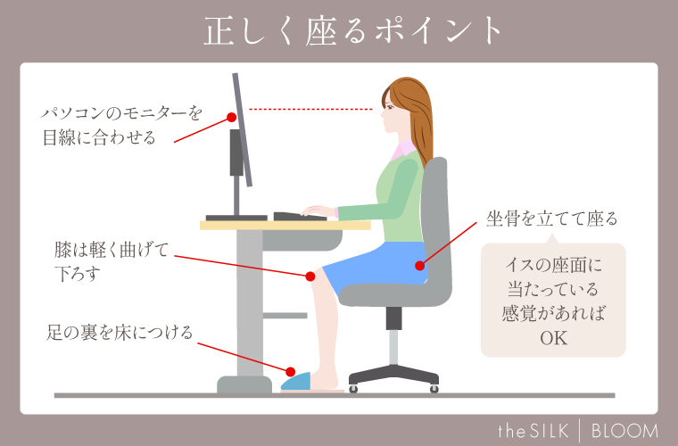 正しい座り方のポイント