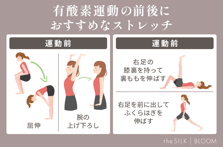 有酸素運動の前後におすすめなストレッチ