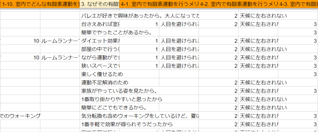 アンケート調査画面