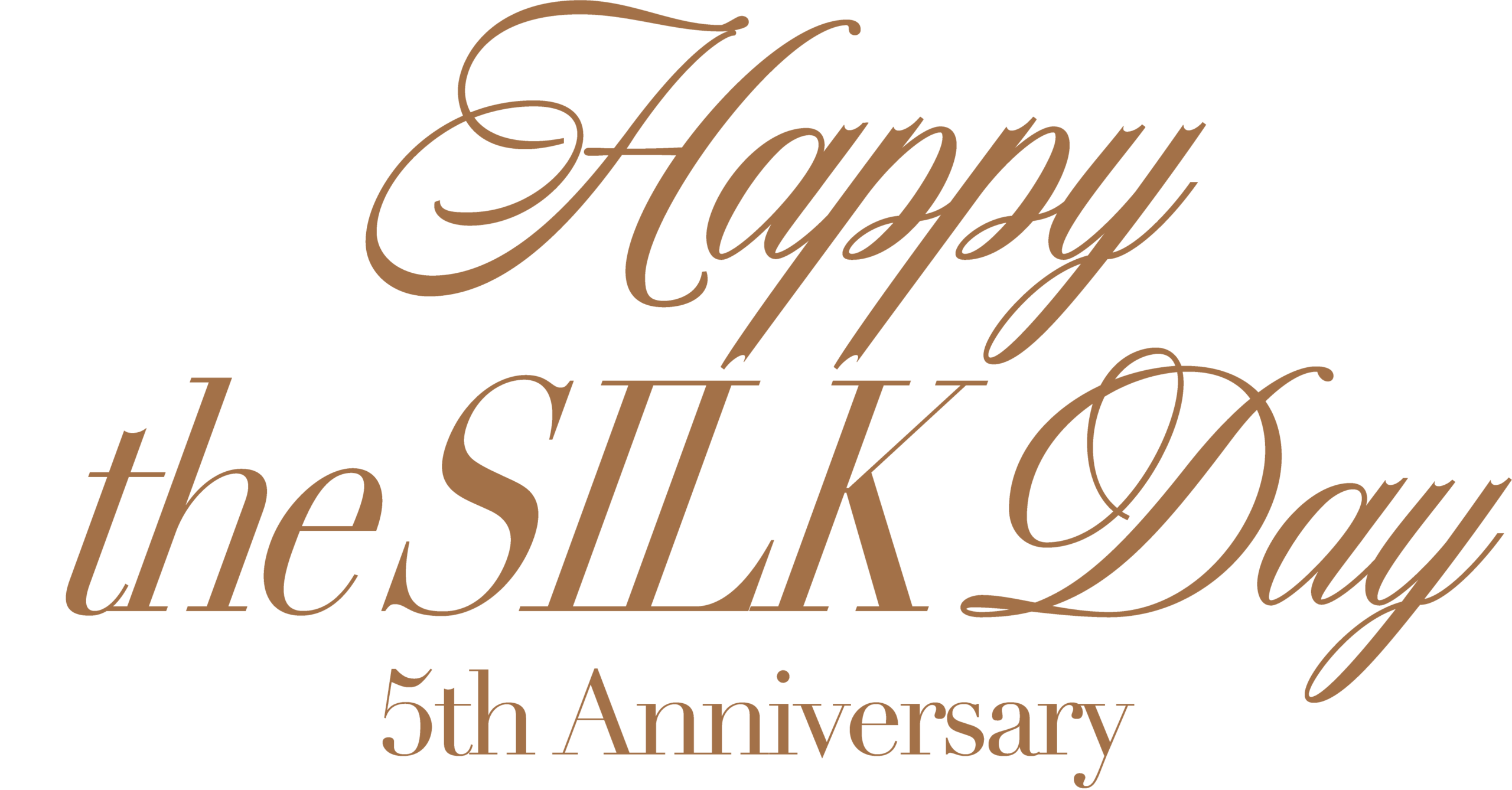 the SILK5周年のロゴです。